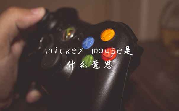 mickey mouse是什么意思