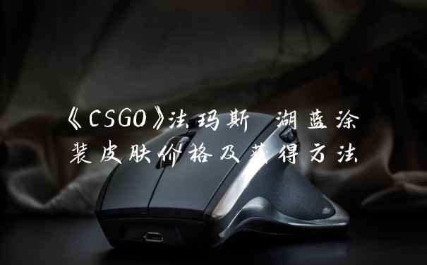 《CSGO》法玛斯 湖蓝涂装皮肤价格及获得方法