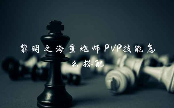 黎明之海重炮师PVP技能怎么搭配