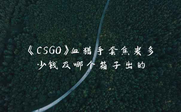 《CSGO》血猎手套焦炭多少钱及哪个箱子出的