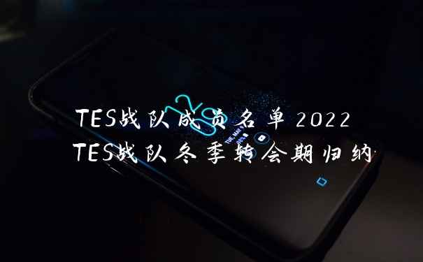 TES战队成员名单2022 TES战队冬季转会期归纳