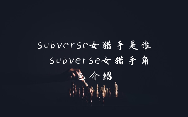 subverse女猎手是谁 subverse女猎手角色介绍