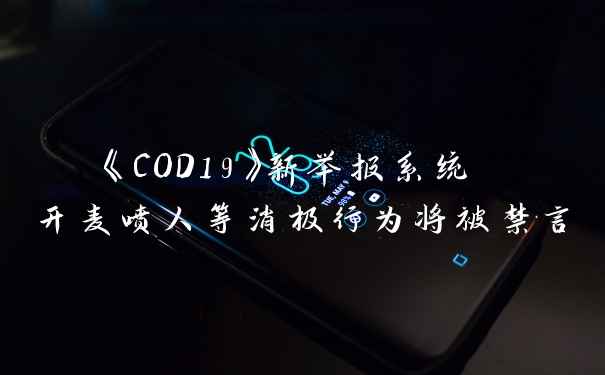 《COD19》新举报系统 开麦喷人等消极行为将被禁言