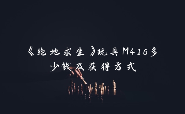 《绝地求生》玩具M416多少钱及获得方式