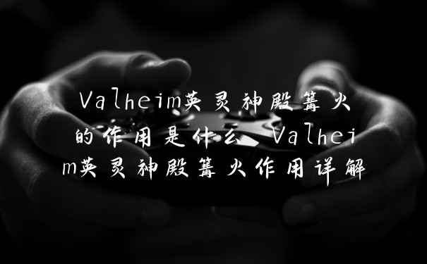 Valheim英灵神殿篝火的作用是什么 Valheim英灵神殿篝火作用详解