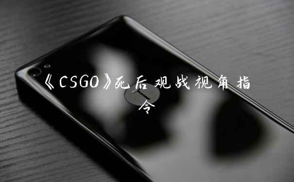 《CSGO》死后观战视角指令