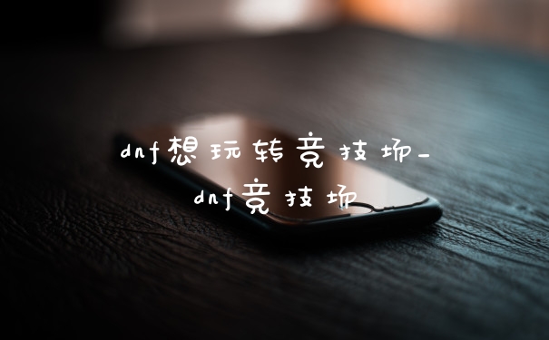 dnf想玩转竞技场_dnf竞技场