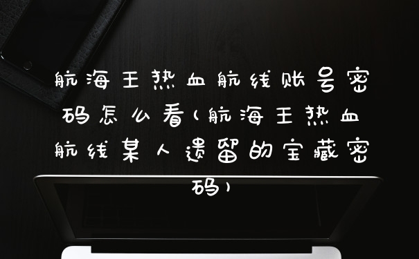 航海王热血航线账号密码怎么看(航海王热血航线某人遗留的宝藏密码)