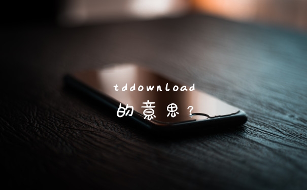 tddownload的意思？