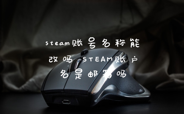 steam账号名称能改吗 STEAM账户名是邮箱吗