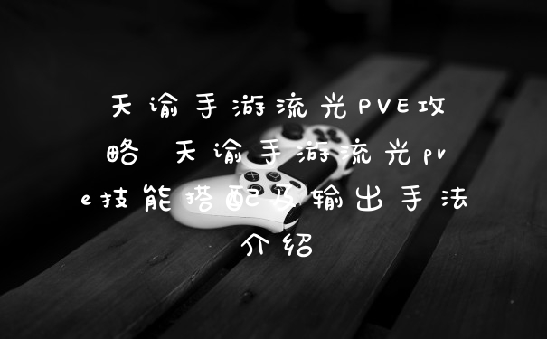 天谕手游流光PVE攻略 天谕手游流光pve技能搭配及输出手法介绍