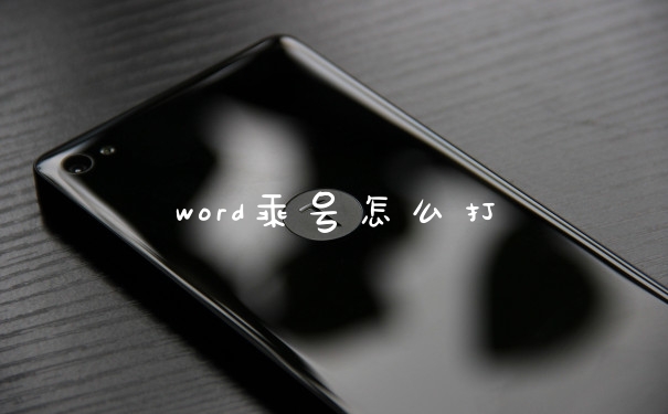 word乘号怎么打