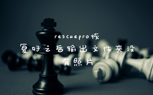 rescuepro恢复好之后输出文件夹没有照片