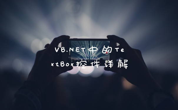 VB.NET中的TextBox控件详解