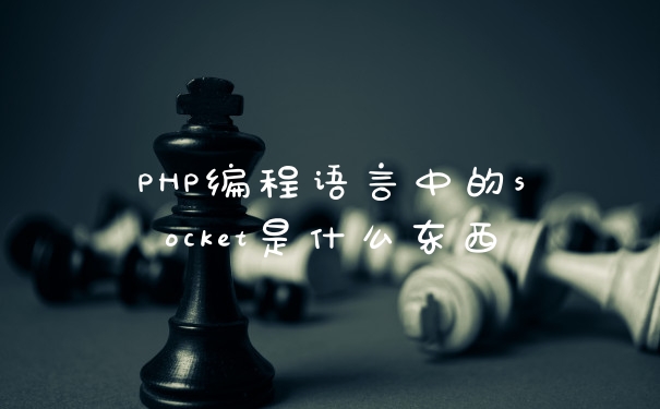 PHP编程语言中的socket是什么东西