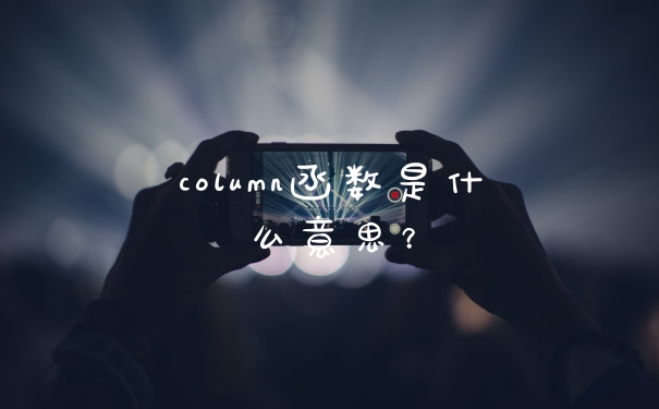 column函数是什么意思？