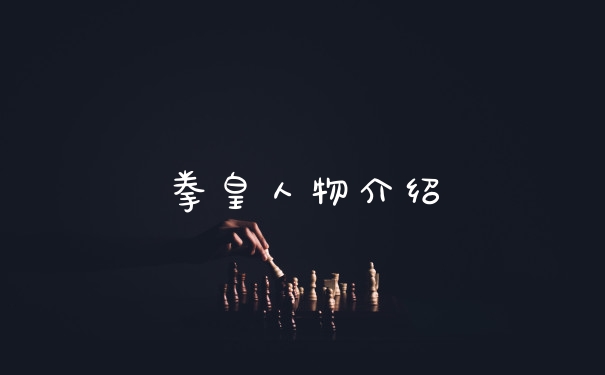 拳皇人物介绍