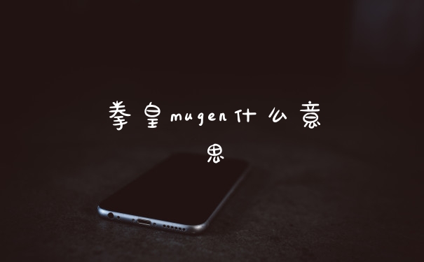 拳皇mugen什么意思